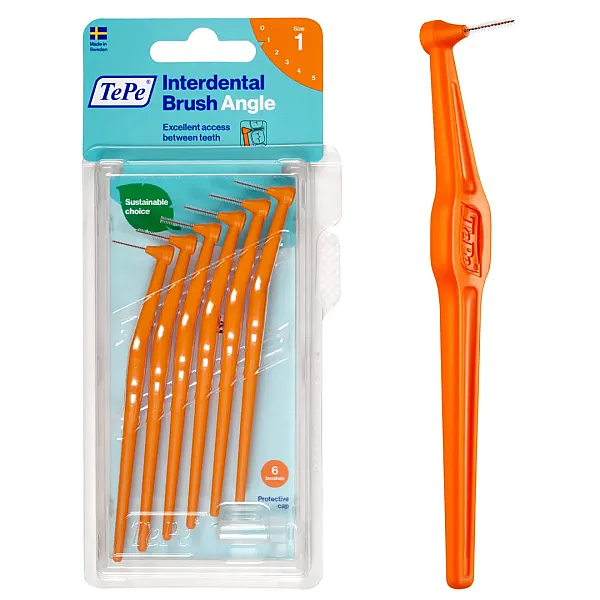 TePe Angle Interdental Brushes Orange - 0.45 mm (ISO 1)