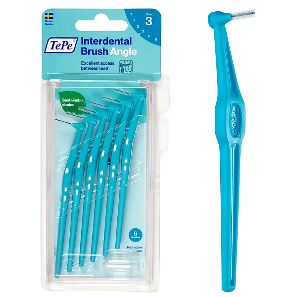 TePe Angle Interdental Brushes Blue - 0.6 mm (ISO 3)
