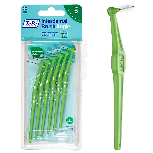 TePe Angle Interdental Brushes Green - 0.8 mm (ISO 5)