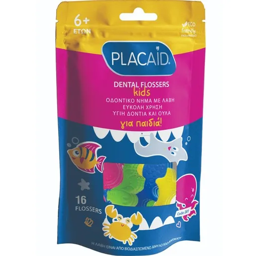Plac Aid Dental Flossers Kids 16 Τεμάχια