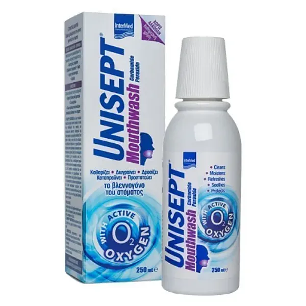 Intermed Unisept Mouthwash – Στοματικό Διάλυμα με Ενεργό Όξυγόνο (250ml)